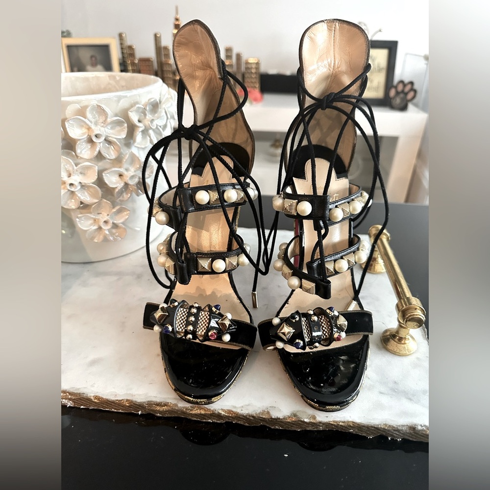 Christian Louboutin tuxedo sandal